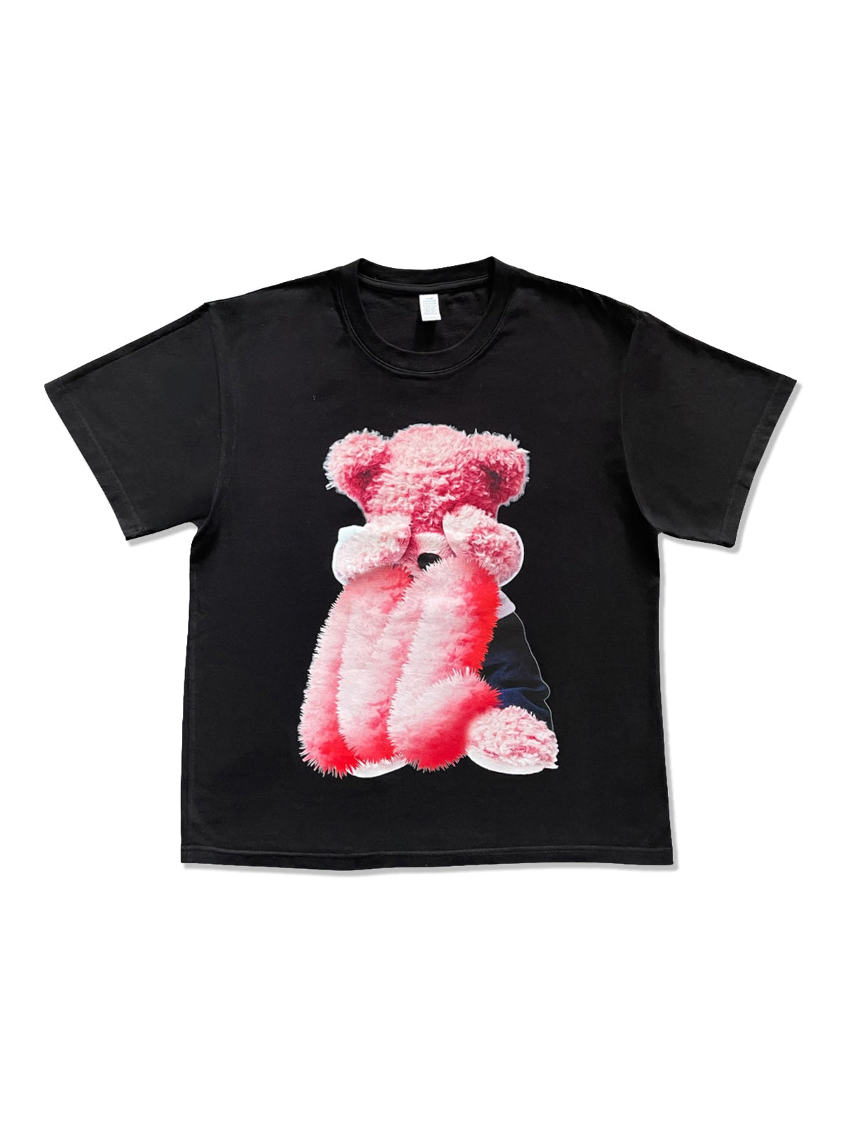 PINK TEDDY TEE [BLACK]